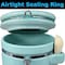 Blue Donuts 25oz Ceramic Airtight Food Storage Canister with Spoon, Turquoise BD3928636 - alternate 7